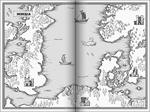 A map spread using Full Page Image