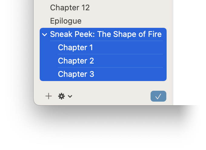 Chapters from a book reused as a teaser