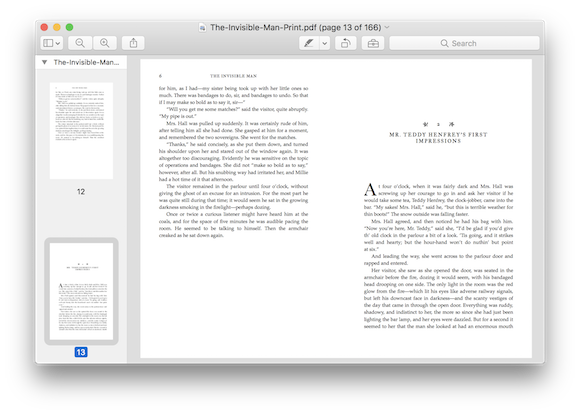 Viewing a spread of a PDF in Preview